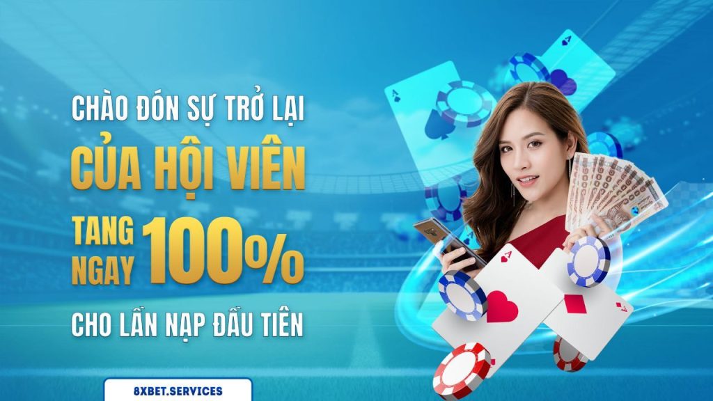 Bảo Đảm Hoàn Tiền 100% Cho Cược Đầu Tiên Tại 8xbet